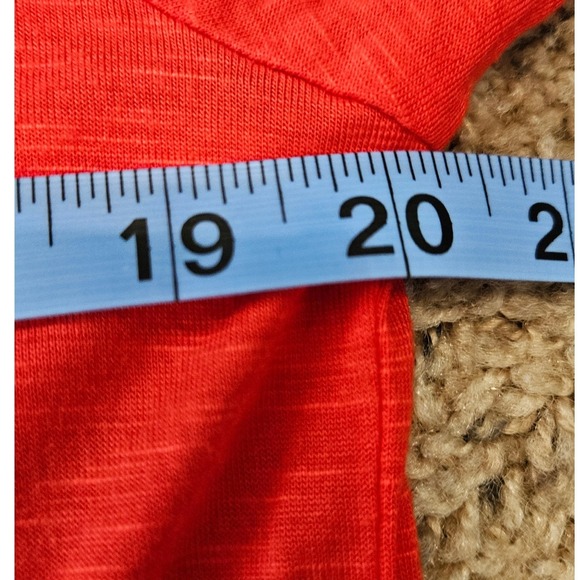 Ann Taylor Womens Red Rayon 3/4 Sleeve Tie Cuff Peasant Blouse Top Medium - Picture 7 of 8